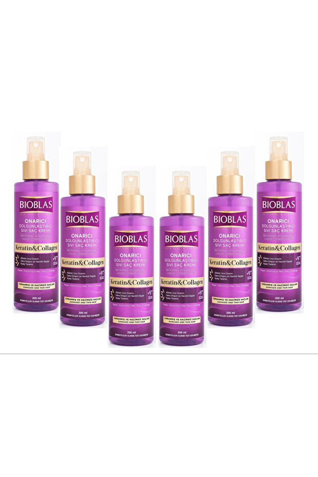Anti-Hair Loss Collagen & Keratin Liquid Conditioner 200 ml 6 pieces