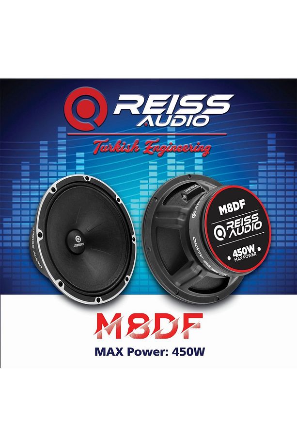 Audio 20 Cm Midrange Çifti 700 Wat 300 Rms Profosyonel Seri Rs-gm8s - 1