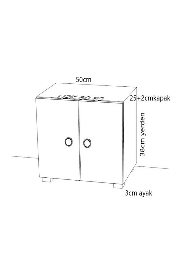 Tezgah Üstü Minimal Dolap&Ekmek Dolabı - 3