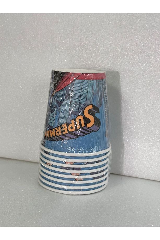 Superman 8'li Kağıt Tabak Bardak Seti - 3