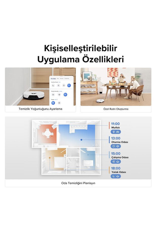 S8 Sonic Mopping Akıllı Robot Süpürge S8 Beyaz - 6