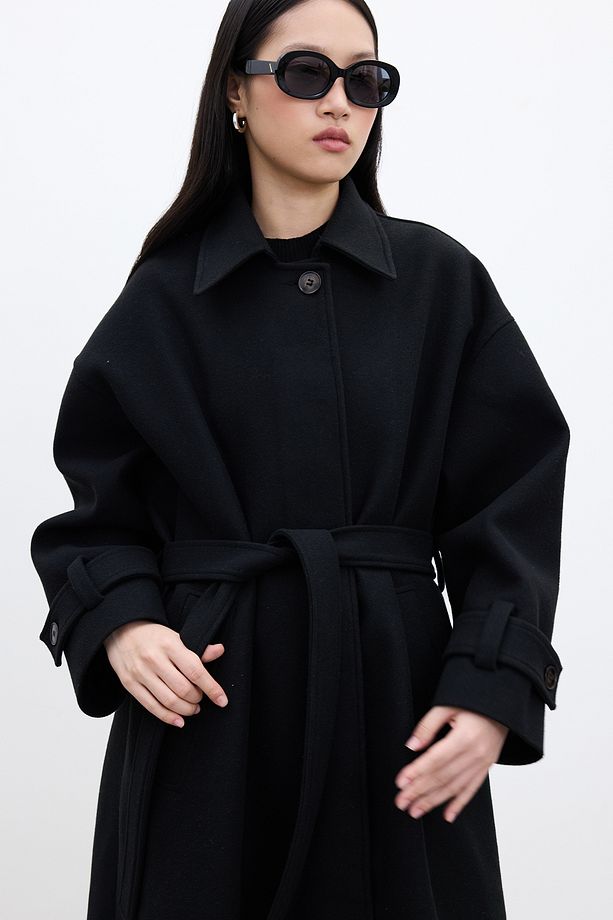 ANDY OVERSIZE KAŞE KABAN SİYAH - 3