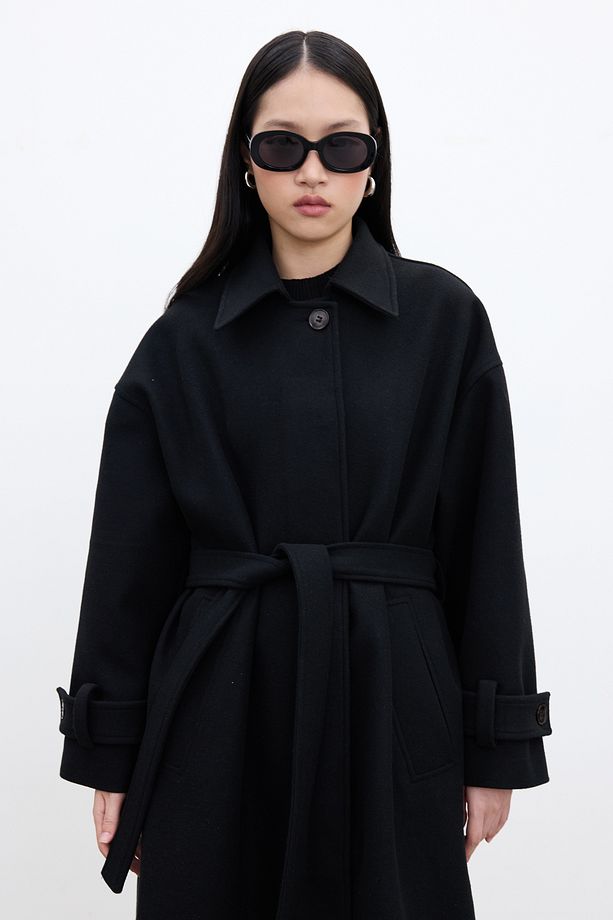 ANDY OVERSIZE KAŞE KABAN SİYAH - 5