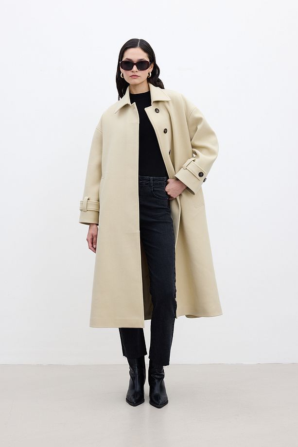 ANDY OVERSIZE KAŞE KABAN BEJ - 4