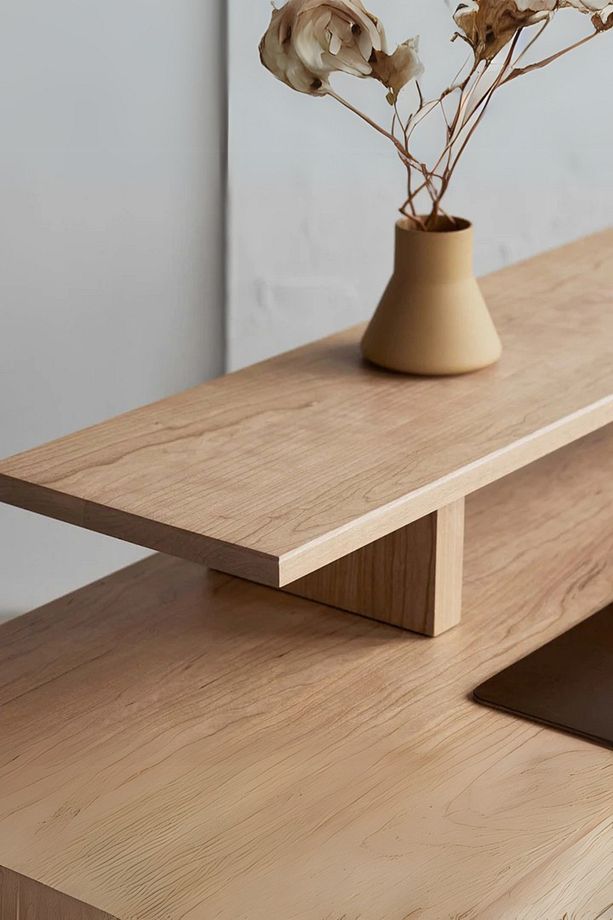 Masif Ahşap Monitör Standı,ofis Çalışma Masa Organizeri, Monitör Yükseltici %100 Masif 90 X 19 Cm - 4