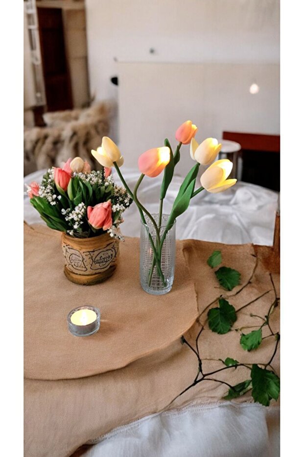 5'li Buket Led Işıklı Lale - 3