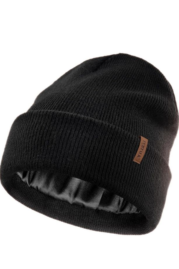 % 100 Ipek Astarlı Bere Unisex 2 Adet Saf Ipek Toka - 1