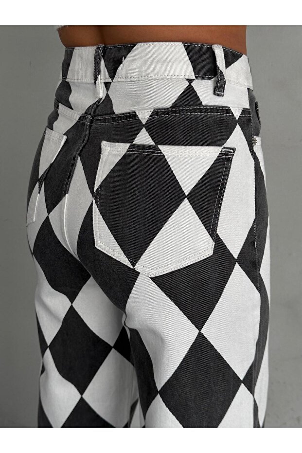 بنطلون بالازو منقوش - 3