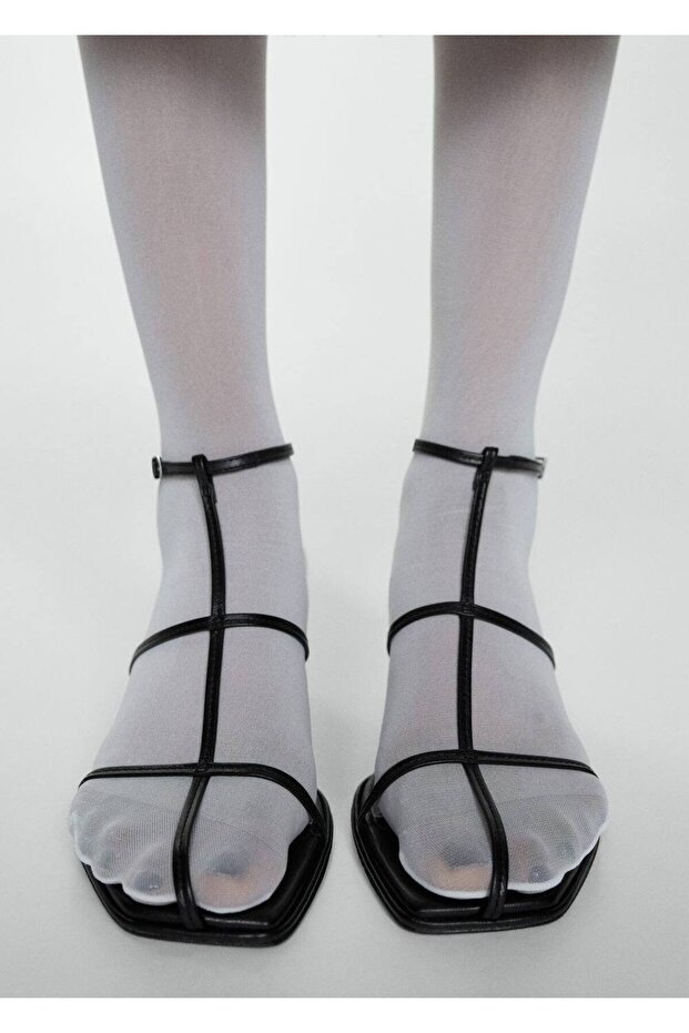 Deri bantlı sandalet - 2