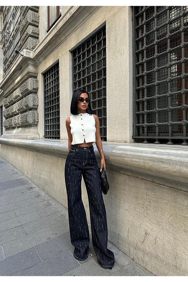 ZEO BASİC TAŞLI BAGGY JEAN RİNS - 6