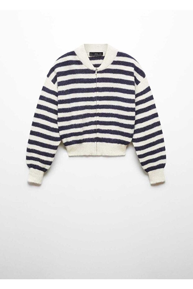 Fermuarlı triko hırka - 3