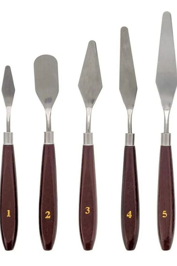 Resim Spatula Seti, Metal Spatula 5'li - 1