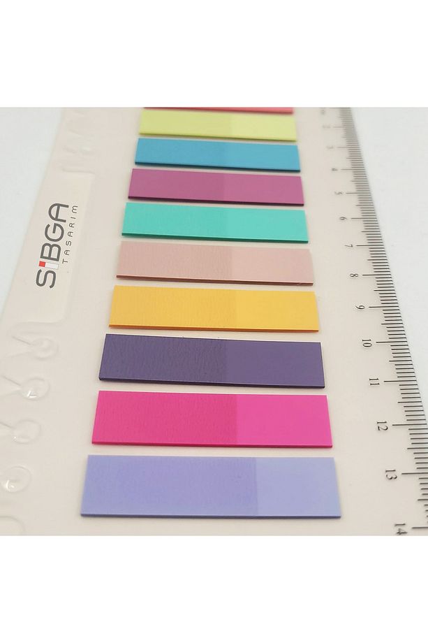 Şeffaf Renkli Postit Post-it Post It. Kitap Ayracı Ayraç Postit Sticker Not Kağıdı 200 Yaprak - 5