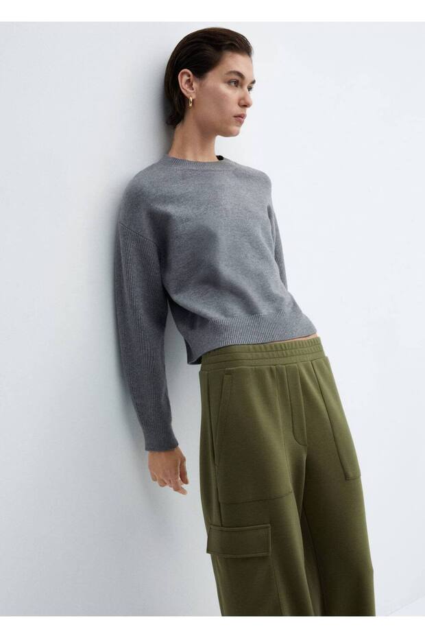 Beli elastik kargo pantolon - 6