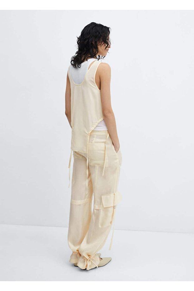 Lyocell kargo pantolon - 4