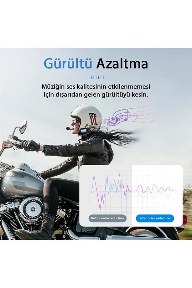 İntercom Su Geçirmez Fenerli Bluetooth Motorsiklet Kulaklığı İnterkom Kask Kulaklık - 6