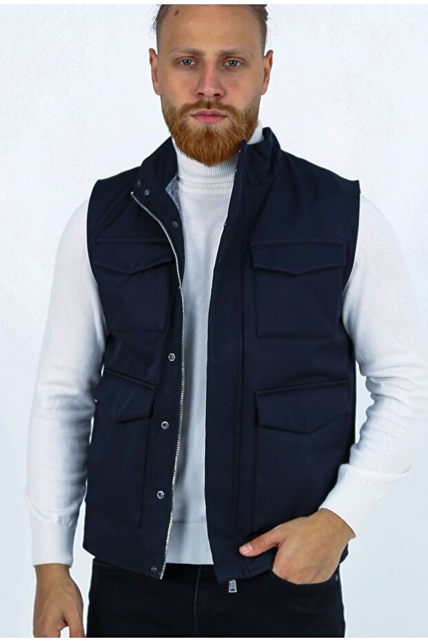 39121 Erkek Yelek - 1