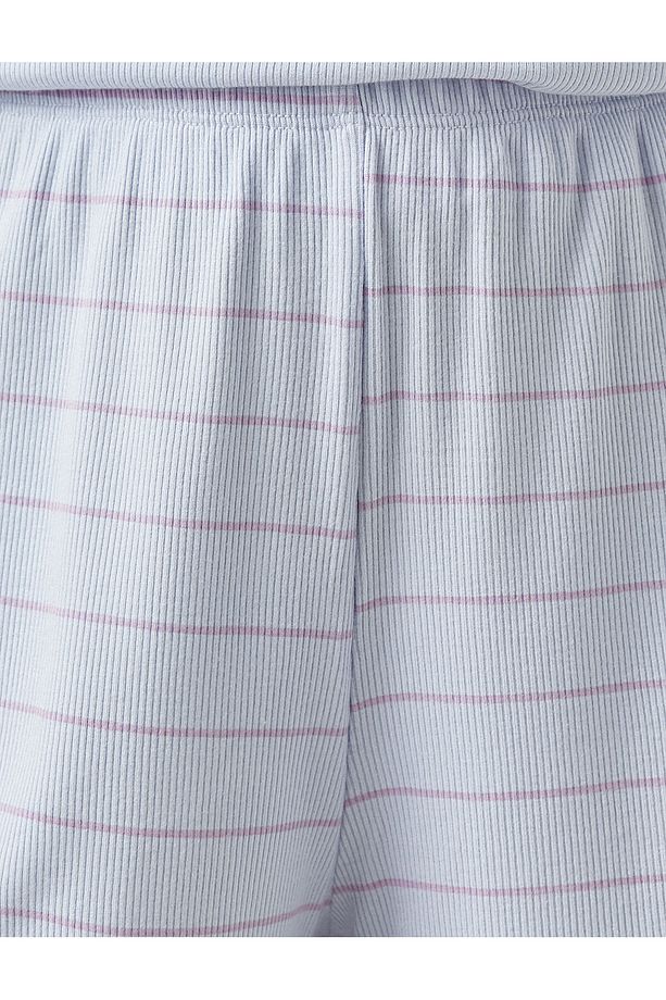 Desenli Örme Pijama Takımı - 6