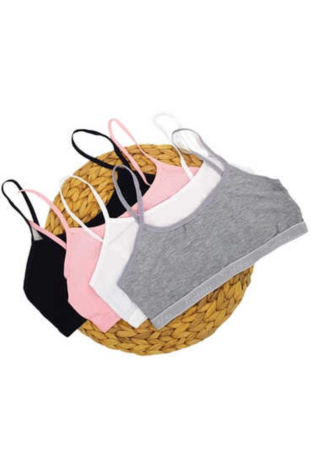 844 Tutku Kız Elastan Büstiyer 12’li Paket Asorti - 2
