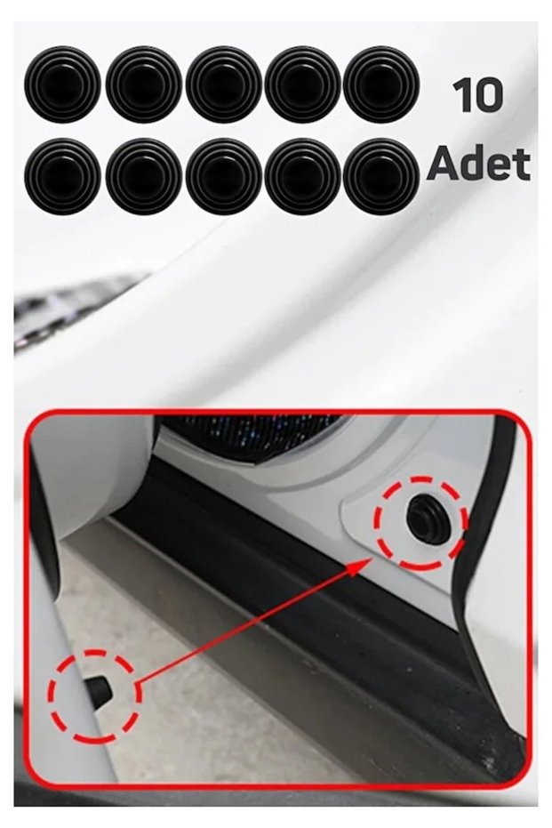 Car Door Shock and Sound Absorbing Pad Set Vehicle Door Tailgate - 10 Pieces