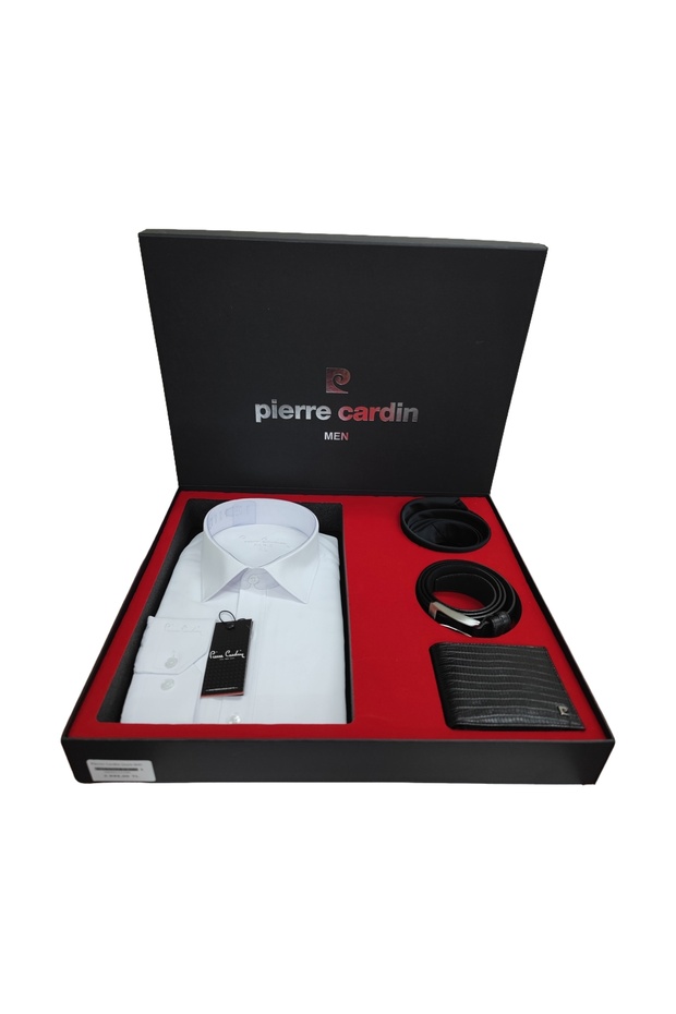 Pierre Cardin 4'lü Set Gömlek, Kemer, Cüzdan Ve Kravat Damat Bohcası