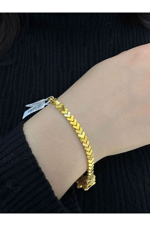 14 Ayar Altın Çiçek Hint Künye - 3