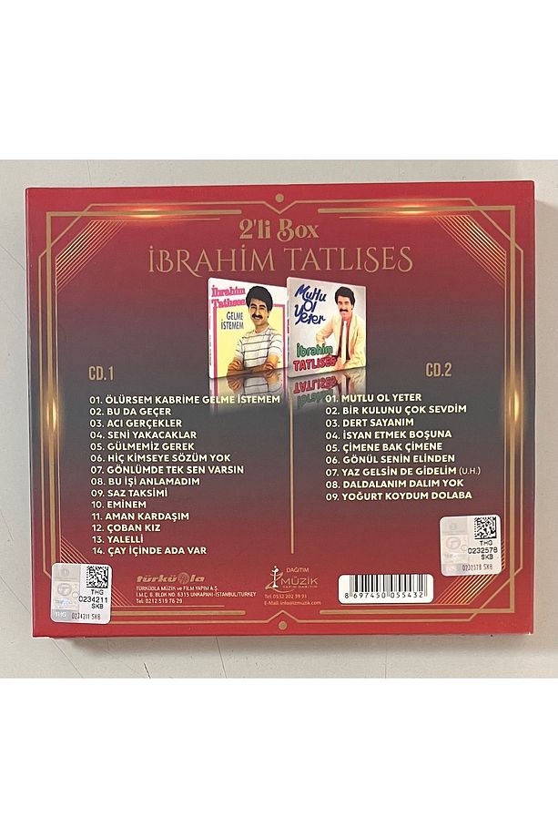 İbrahim Tatlıses 2'li Box Gelme İstemem - Mutlu Ol Yeter Çift Cd (Jelatininde Sıfır Orjnal Baskı Cd) - 2