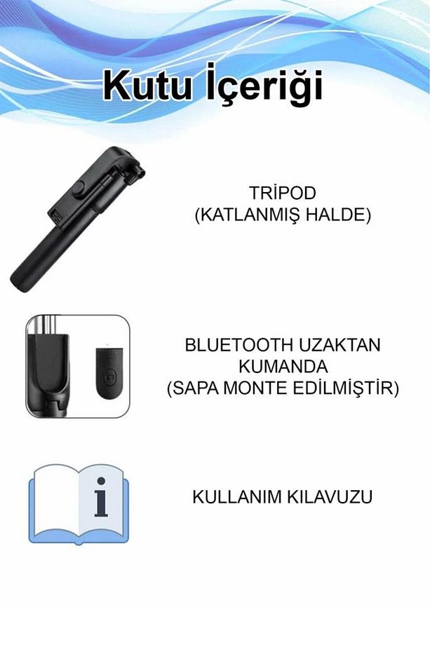 Ayaklı Siyah Mini Tripod - 4