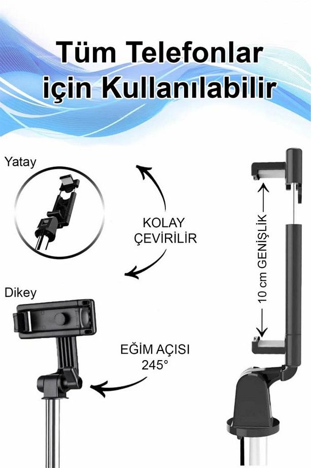 Ayaklı Siyah Mini Tripod - 3