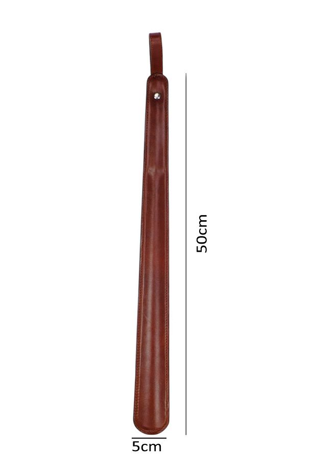 Çelik Gövdeli Deri Kaplama Yumuşak Ayakkabı Çekeceği Kerata 50cm Kahverengi C-1-1-144 - 6