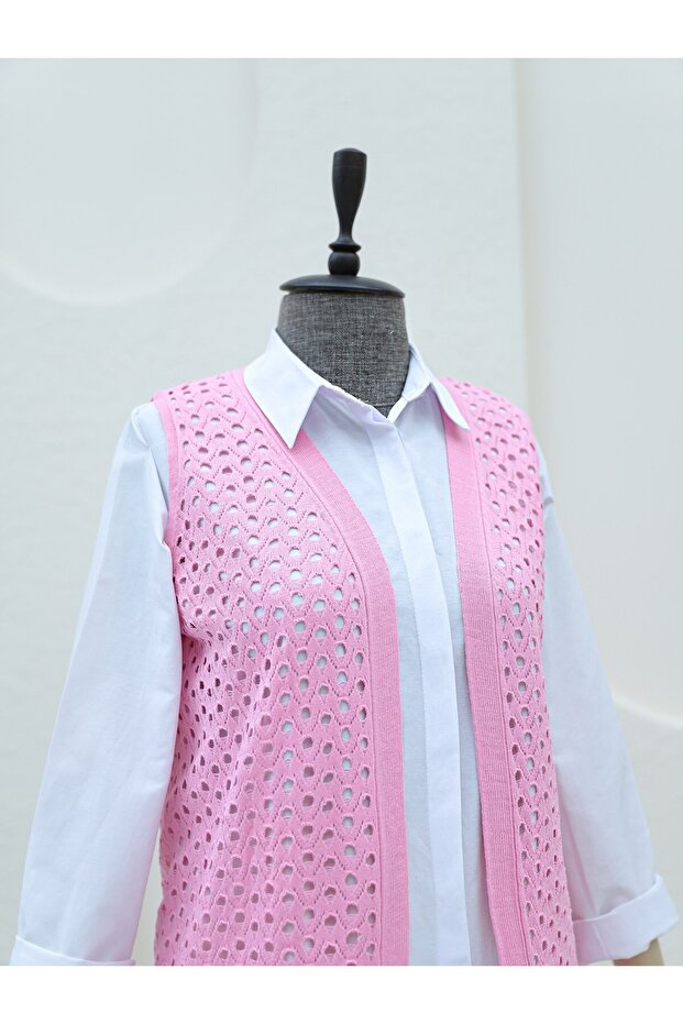 Ajurlu Yelek -Pembe - 1