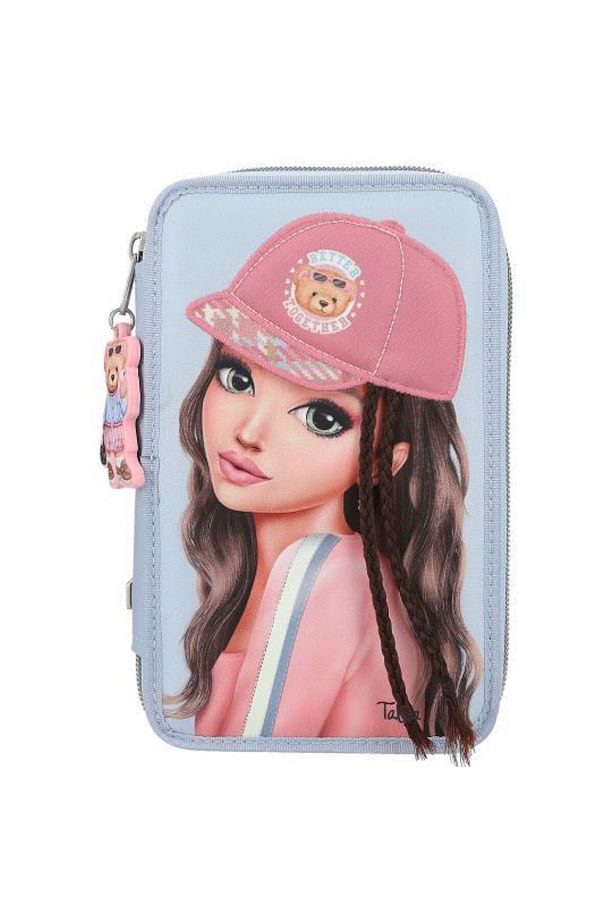 Topmodel Triple Pencil Case With Application Team Teddy - 2