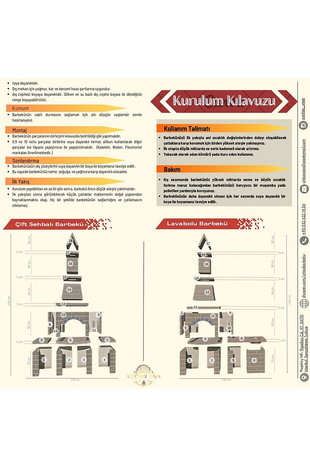 LAVABOLU VE UZUN TEZGAHLI BETON BARBEKÜ - 6