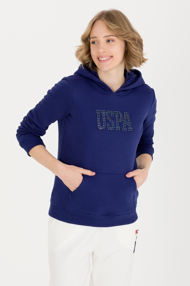 Kadın Mavi Basic Sweatshirt - 1