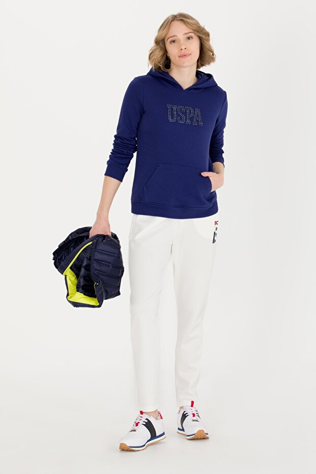 Kadın Mavi Basic Sweatshirt - 4