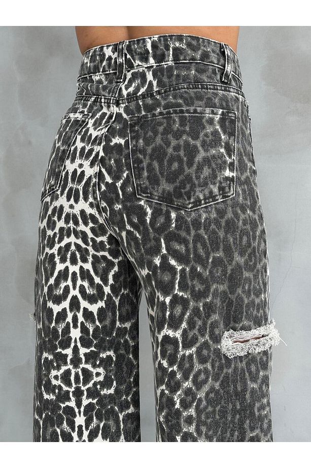 Baggy Pantolon Leopar Desenli? Haki? Yanlardan Lazerli? - 5