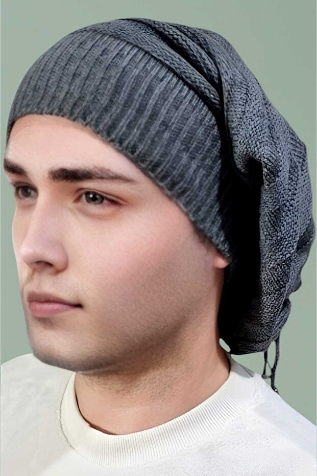 2-х комплект зимовий трикотажний шапка і шарф для чоловіків - 3