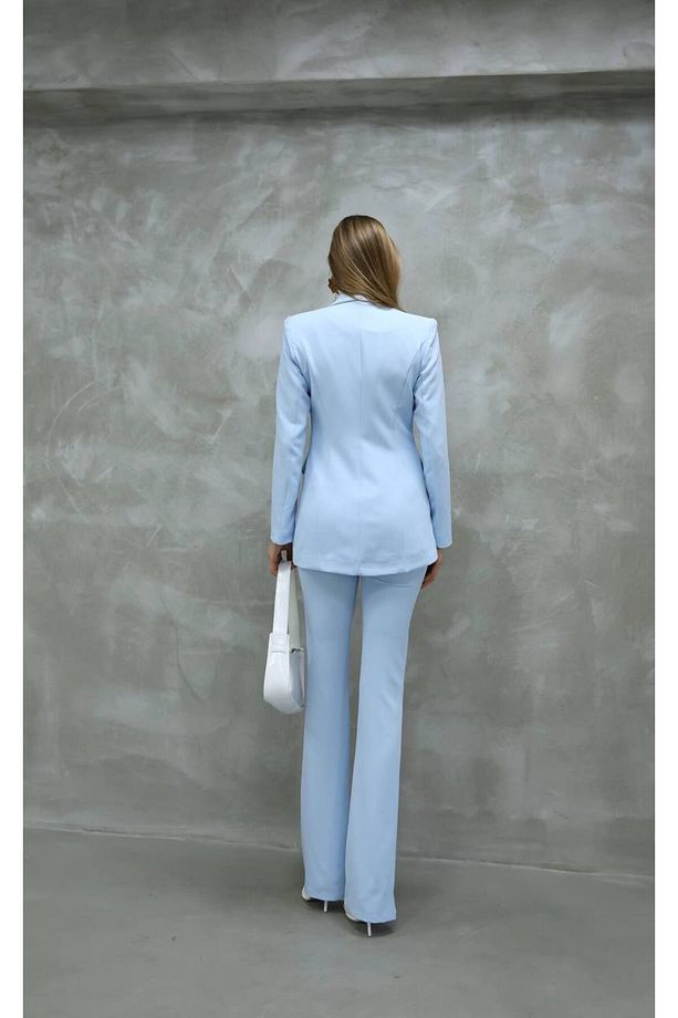 blazer-ceket-pantolon-alt üst takım tek düğmeli cepli - 6