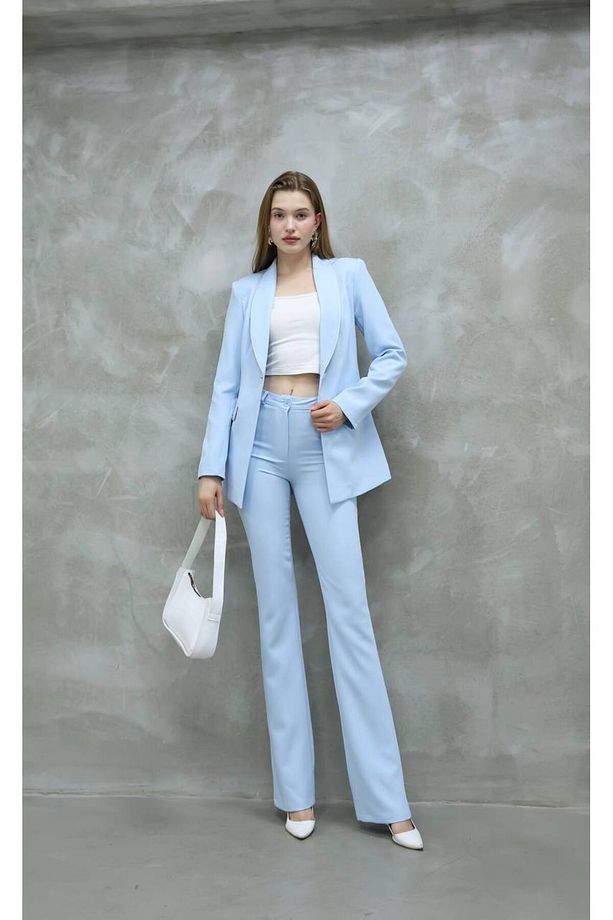 blazer-ceket-pantolon-alt üst takım tek düğmeli cepli - 2