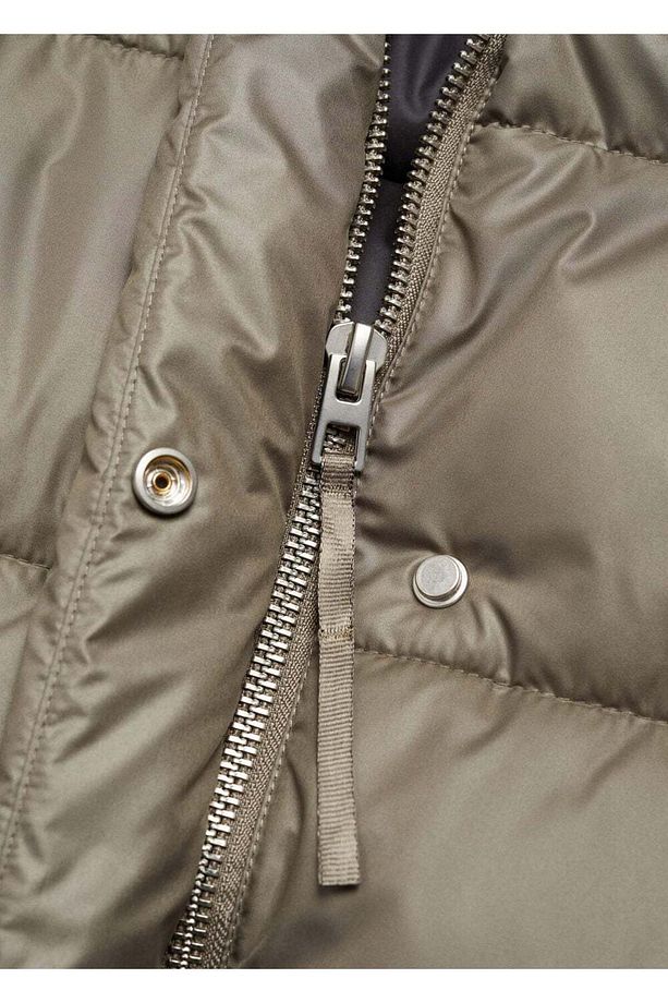 Çıkarılabilir kapüşonlu kapitone anorak - 5