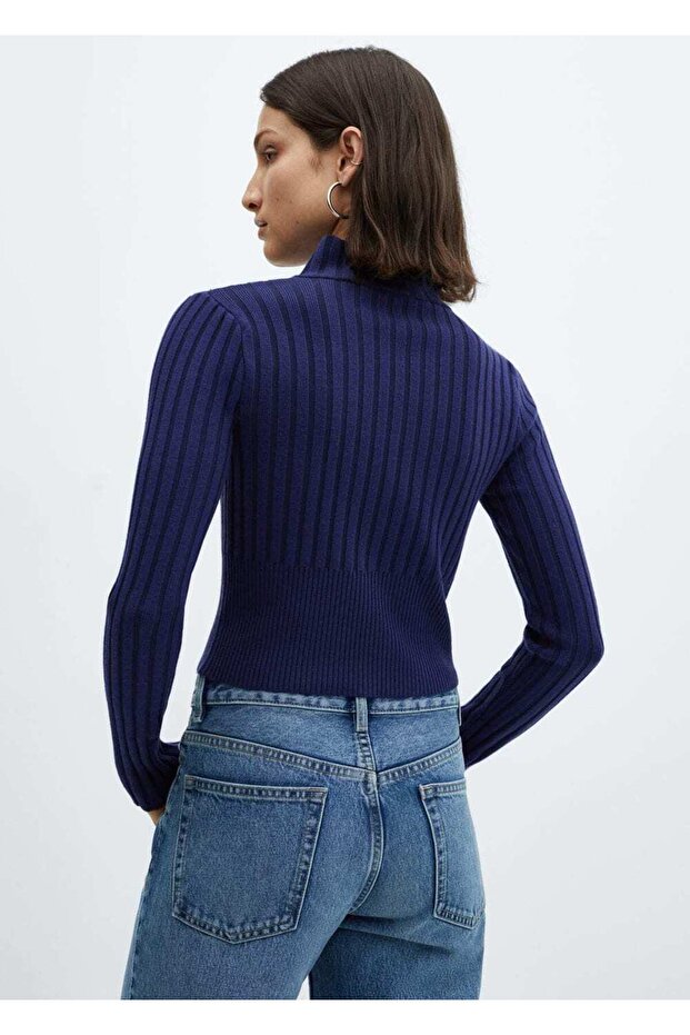 Fermuarlı kısa hırka - 4