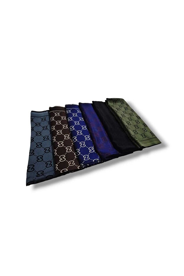 شال حريري من الكشمير على الوجهين بنمط G - 5