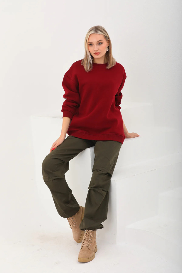 Ice Bisiklet Yaka Oversize Sweatshirt - 3