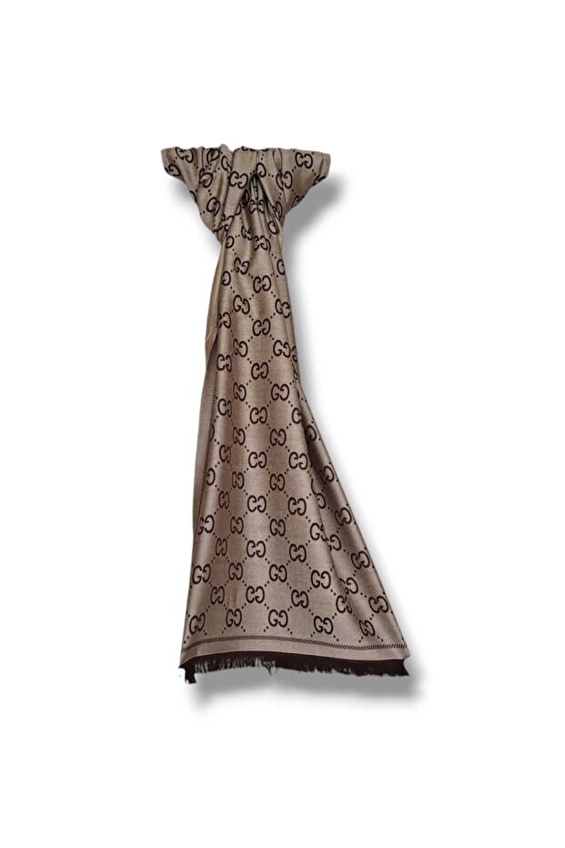 شال حريري من الكشمير على الوجهين بنمط G - 3