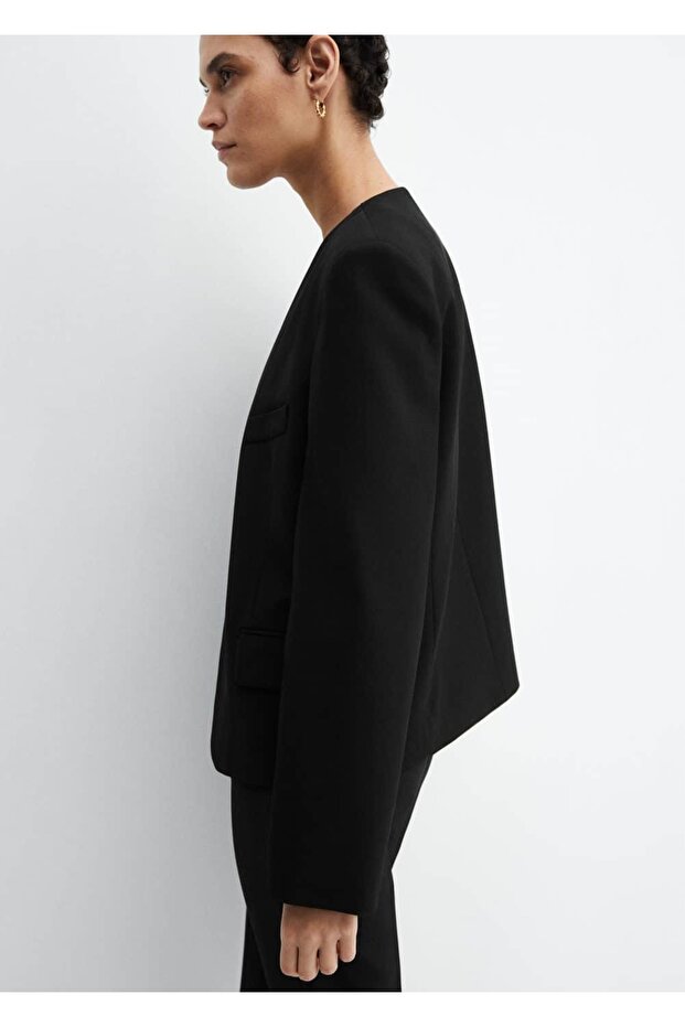 Vatkalı blazer ceket - 5