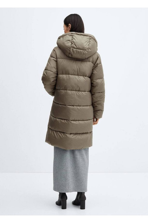 Çıkarılabilir kapüşonlu kapitone anorak - 4