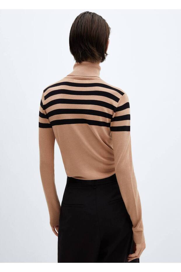 İnce triko boğazlı kazak - 4