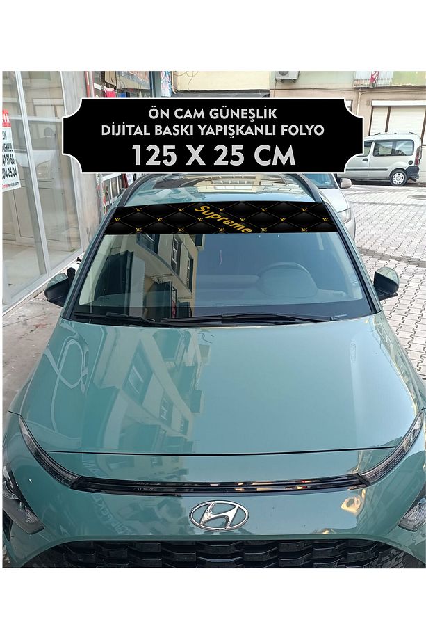 Supreme Lv Cam Güneşlik Dijital Baskı Folyo / Dijital Baskı / Yapışkanlı Folyo / Araç Sticker - 2