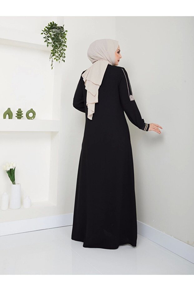 Large Size Ribbed Ferace - 3