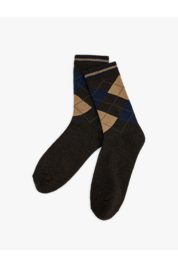 Socket Socks Geometric Patterned